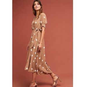 Anthropologie Maeve Breanna wrap dress, polka dot